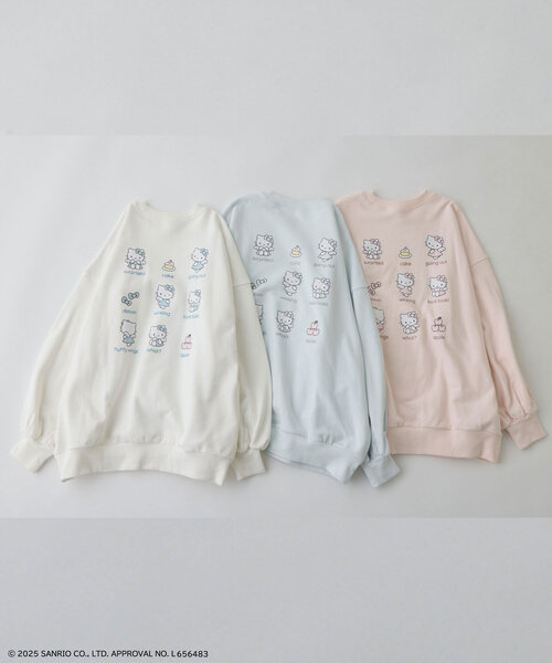 sanrio トレーナー スウェット HELLO KITTY レディース
