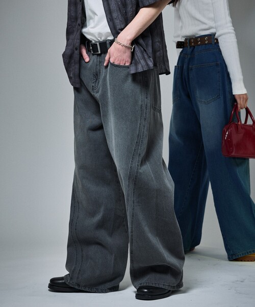 コッキ KHOKI 26ss ハンドエンブロイダードデニムパンツ Hand-Embroidered Denim Pants