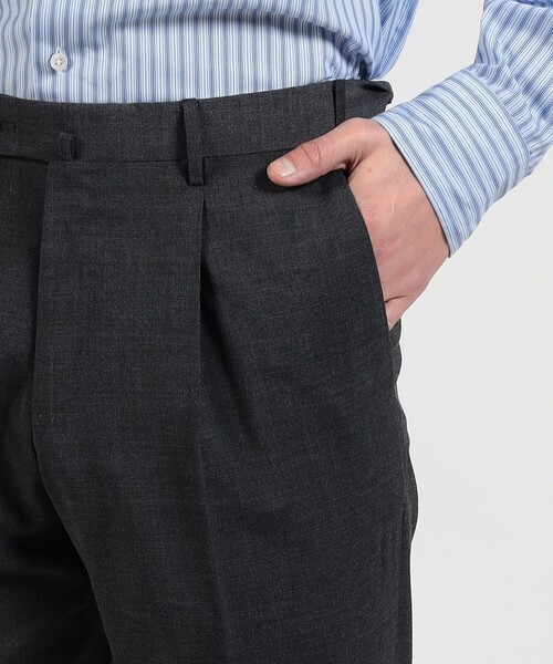 スラックス PT TORINO Gentleman Fit ポリエステルウール 1プリーツ スリムスラックス メンズの画像