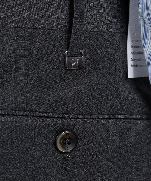 スラックス PT TORINO Gentleman Fit ポリエステルウール 1プリーツ スリムスラックス メンズの画像