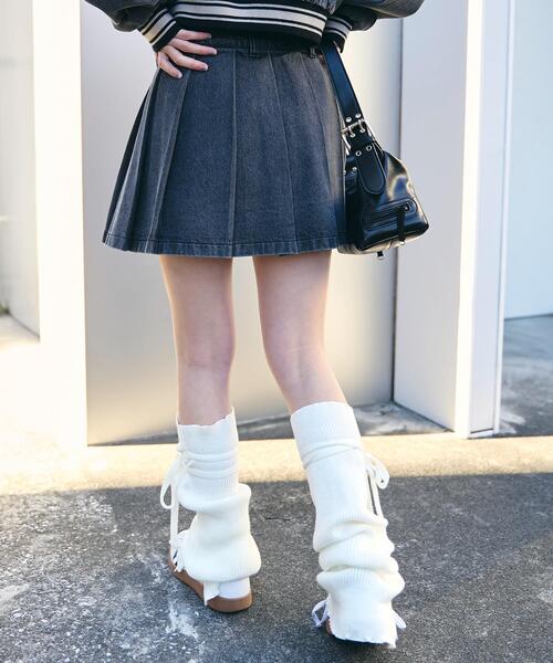 LOEWE デニム プリーツミニスカート 25aw ドレープ LOEWE(ロエベ) ミニ