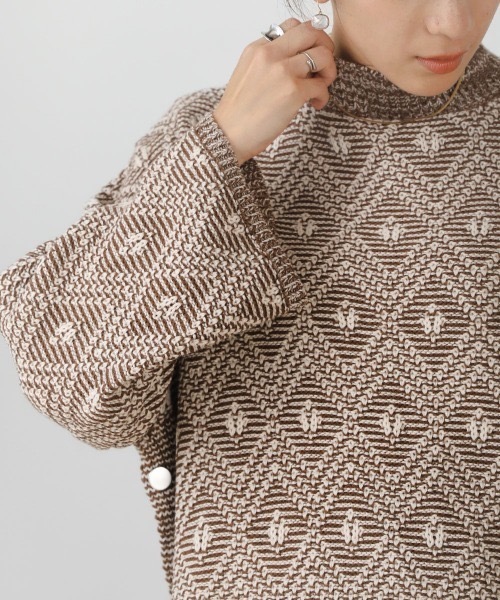 ニット セーター ジャガードクロップニット レディース Bou Jeloud ニット セーター ジャガードクロップニット