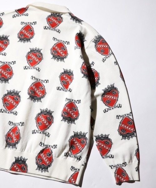 TOWNCRAFT（タウンクラフト） カーディガン PRINTED POLO CARDIGAN