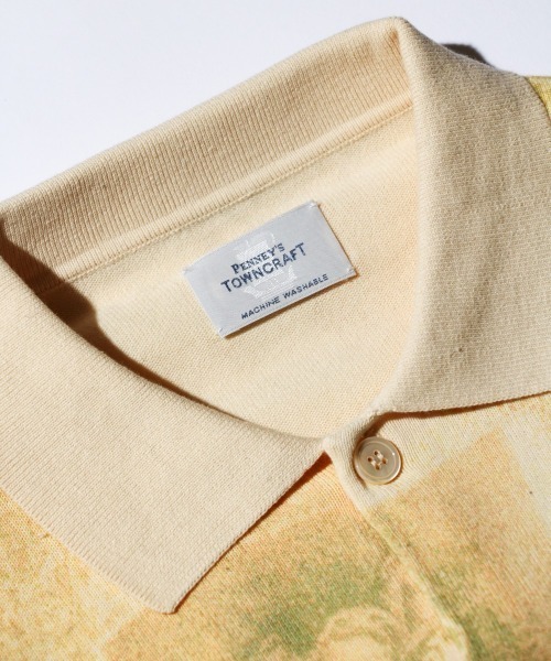 TOWNCRAFT（タウンクラフト） カーディガン PRINTED POLO CARDIGAN