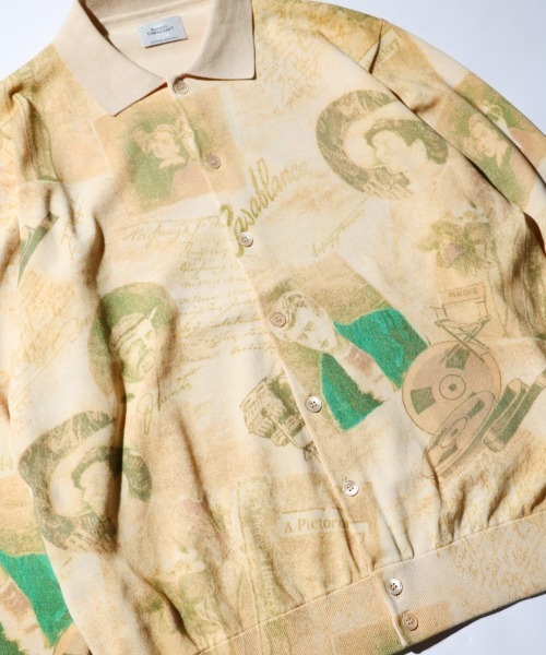 TOWNCRAFT（タウンクラフト） カーディガン PRINTED POLO CARDIGAN