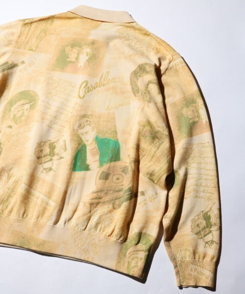 TOWNCRAFT（タウンクラフト） カーディガン PRINTED POLO CARDIGAN