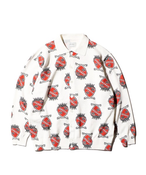 TOWNCRAFT（タウンクラフト） カーディガン PRINTED POLO CARDIGAN