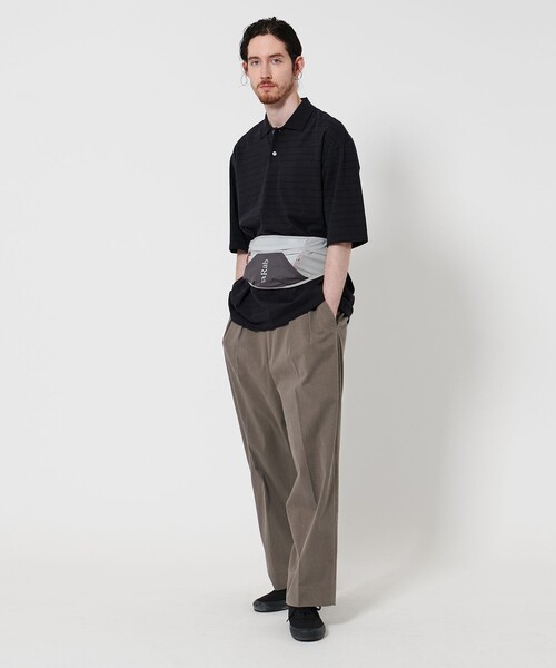 Steven Alan ツイストボーダーポロシャツ　Sサイズ Steven Alan＞ 40 ツイスト ボーダー ポロシャツ NARROW