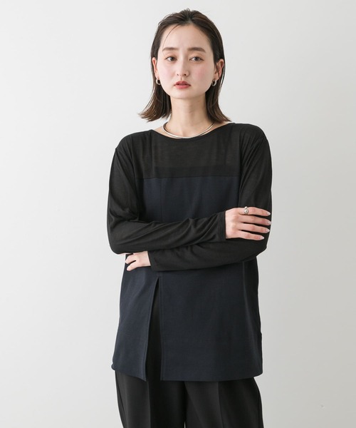 tシャツ DOCKING L/S TOPS レディース SENSE OF PLACE by URBAN RESEARCH tシャツ クルーネック