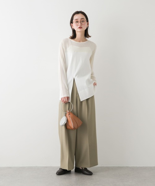 tシャツ docking knit tops レディース SENSE OF PLACE by URBAN RESEARCH tシャツ クルーネック