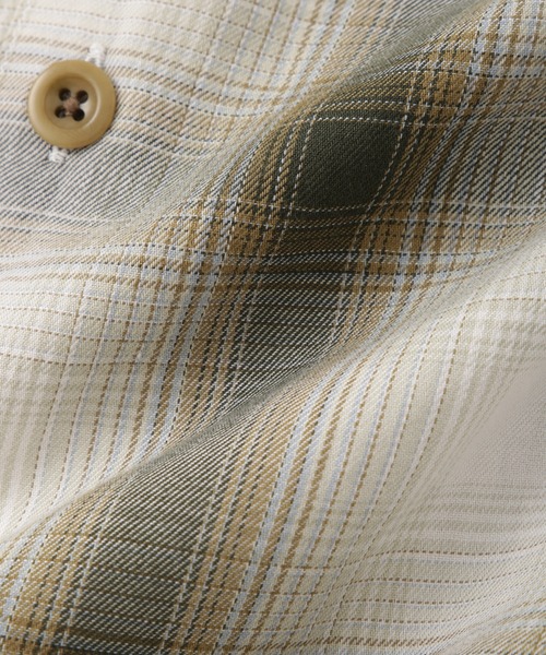 wild life tailor オンブレチェックシャツ ワイルドライフテーラー 数量限定追加〉【WILD LIFE TAILOR】オンブレチェック ドレープ