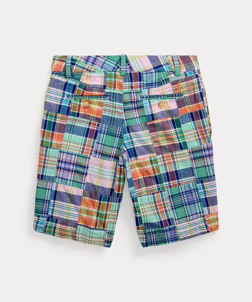 【新品未使用】FISH & KIDS パッチワークパンツ　4-5y ☆SALE☆【リンク】パッチワークハーフパンツ 5分丈（R223195