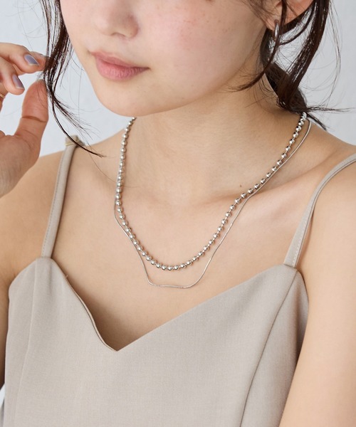 LAVEANGE（ラビアンジェ） ネックレス ボールチェーン2連マグネット