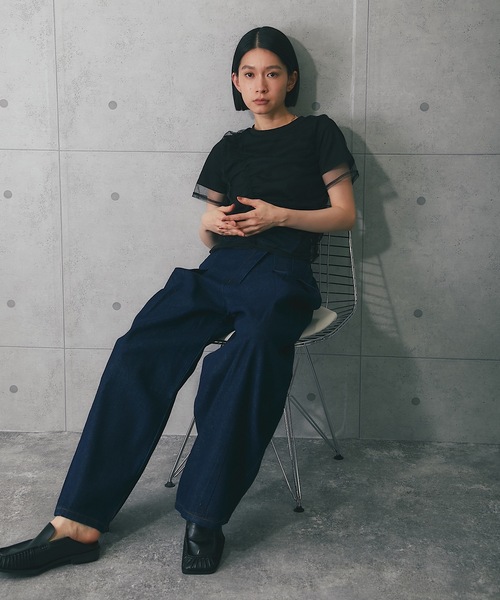 新作人気モデル ジーンズ デニム デニムパンツ デニムアシメタックパンツ パンツ