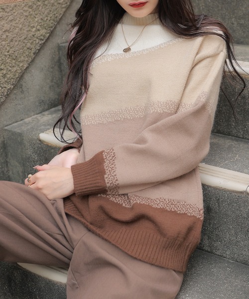 「Ulysses」 「Girly Doll」長袖ニット F ブルー レディース_画像8