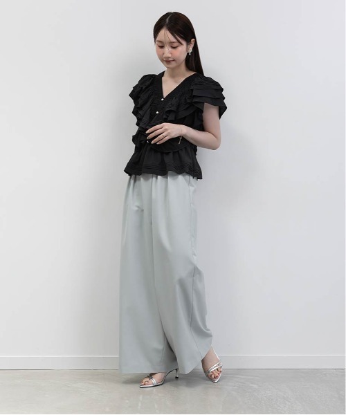 RANDA（ランダ） ブラウス シャツ ボリュームラッフルブラウス