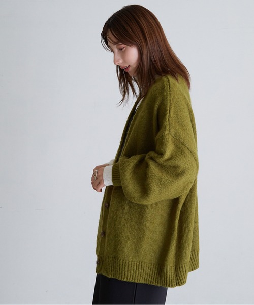 「Shelly island」 ニットカーディガン FREE グリーン レディース_画像2