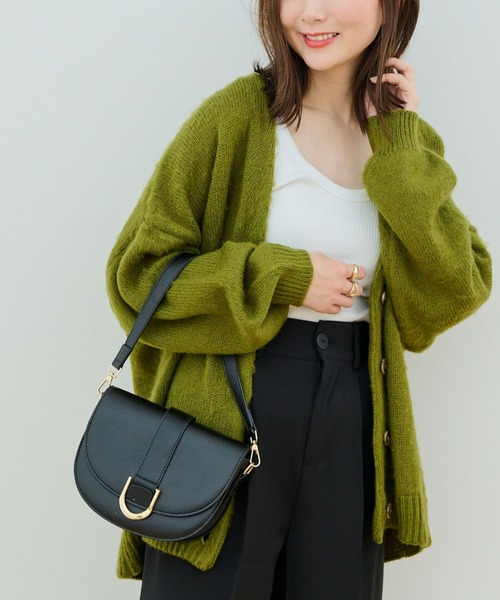 「Shelly island」 ニットカーディガン FREE グリーン レディース_画像3