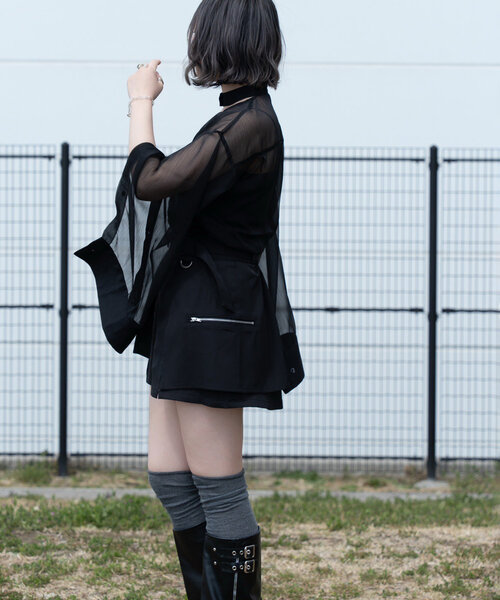 Mavie..7 スカート 「Mavie..7」ベルト付サイドスリットスカパン