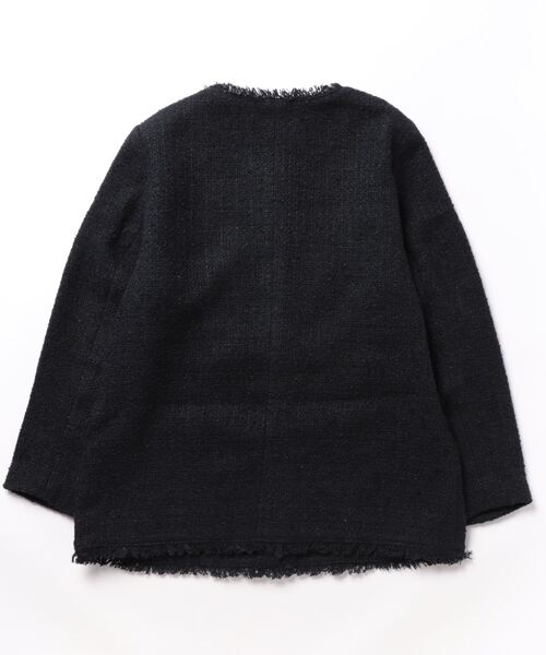 「Honeys」 ツイードジャケット 3L ブルー系その他 レディース_画像2