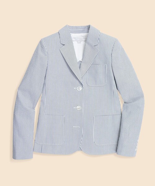 ブルックスブラザーズ　レディース　ジャケット　ストライプ BROOKS BROTHERS ジャケット テーラードジャケット コットン