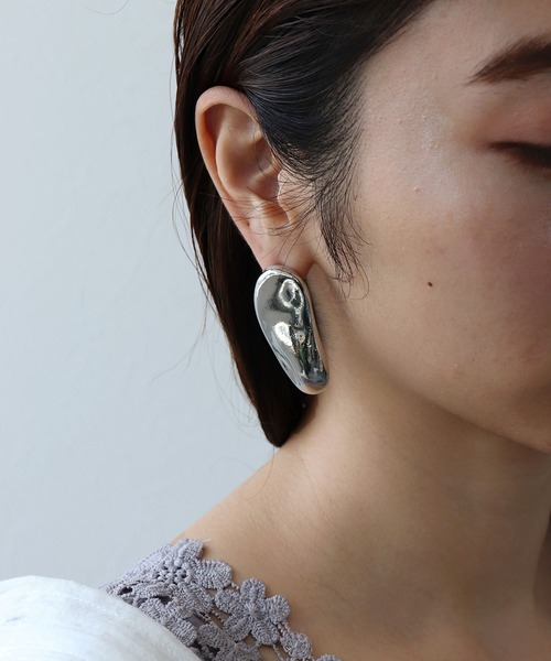Cepica（セピカ） ピアス メタルプレートアシメピアス レディース