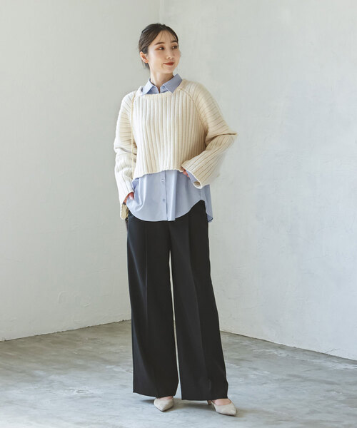 「NOBLE」 長袖ニット FREE ベージュ レディース_画像10