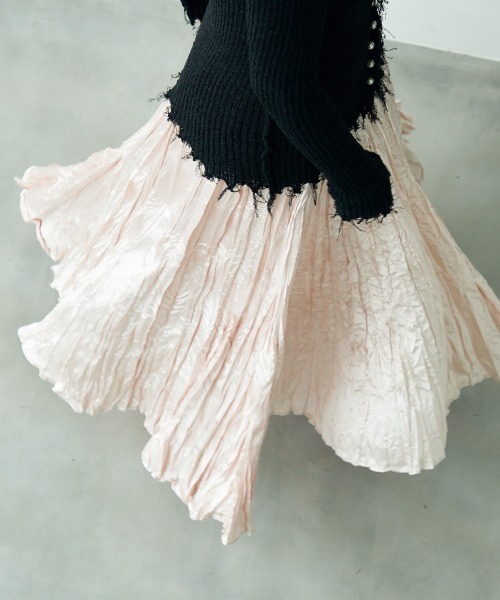 新品未使用タグ付きcrinkle crinkle crinkle スカート 別注』crinkle crinkle crinkle×UR cottonvoilfringe sk