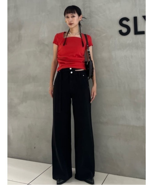 SLY（スライ） ジーンズ デニム デニムパンツ DOUBLE HOLE BELT