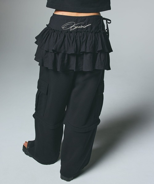 X-girl（エックスガール） スウェットパンツ ジャージ 2WAY WIDE LEG