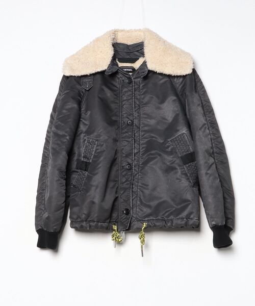 ソウ　DIESEL ブラック ナイロンジャケット DIESEL（ディーゼル） ナイロンブルゾン - ブラック レディース