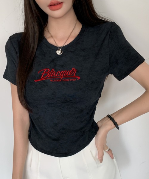 DIAVEL tシャツ 半袖 「4色展開」 絞り染風フィットTシャツ/ワン
