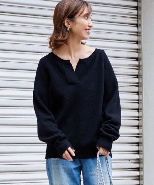 FRAMeWORK（フレームワーク） Vネックニット - ブラック レディース