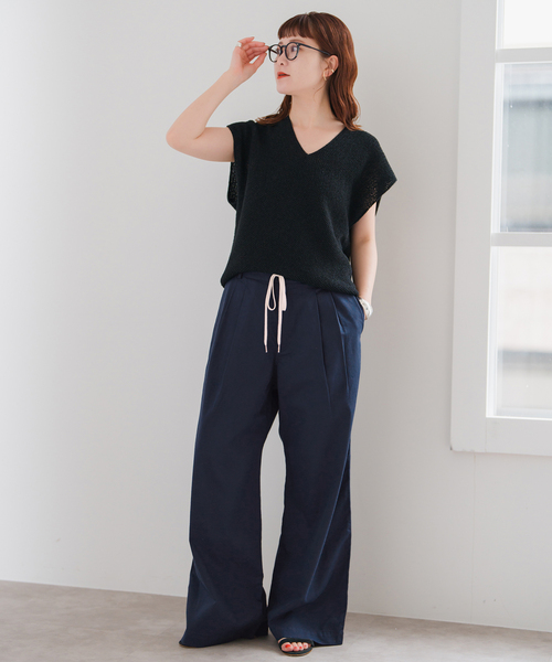 Spick＆Span パンツ 「WEB限定追加」コットンレーヨンドロスト