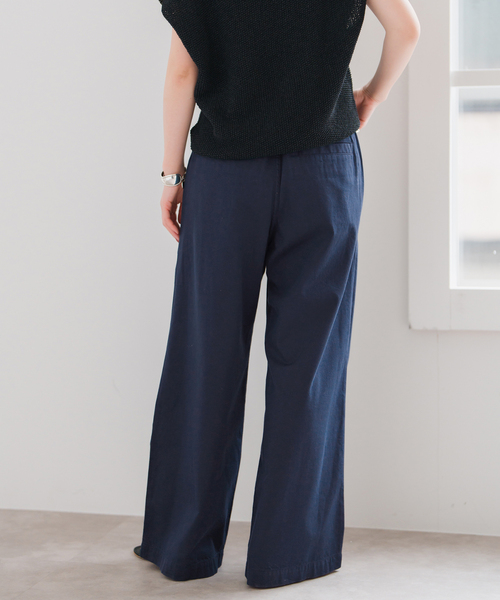 Spick＆Spanレーヨンツイルスリムフレアパンツ　ブラック Spick & Span（スピックアンドスパン）の「レーヨンツイルスリム