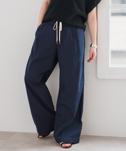 Spick＆Span パンツ 「WEB限定追加」コットンレーヨンドロスト