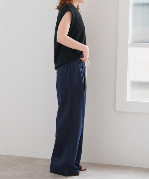 Spick&Spanコットンレーヨンドロストフレアパンツ 新品タグ付 Spick＆Span パンツ 「WEB限定追加」コットンレーヨンドロスト
