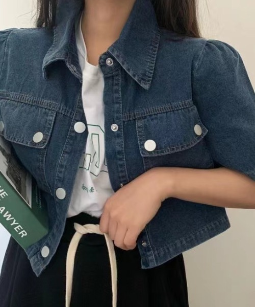 【新品未使用】FENDI デニムジャケット Gジャン ショート丈 40 FENDI（フェンディ） デニムジャケット 40 グレー レディース