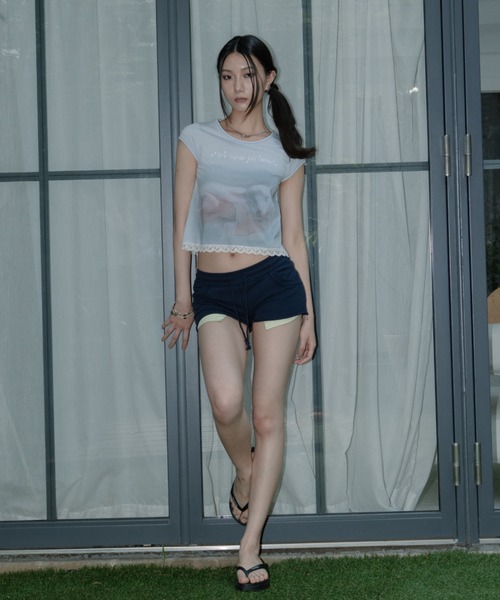 SCULPTOR tシャツ Lace Crop Baby Tee レディース メンズ