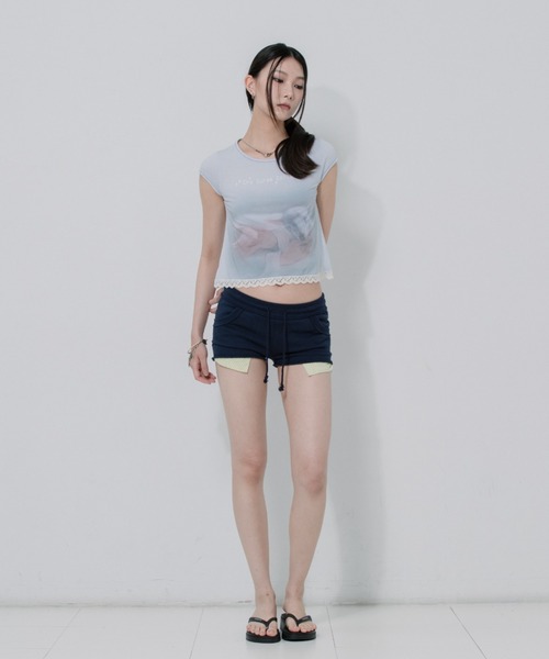 SCULPTOR tシャツ Lace Crop Baby Tee レディース メンズ
