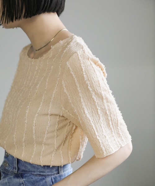 「select MOCA」 半袖カットソー MEDIUM ベージュ レディース