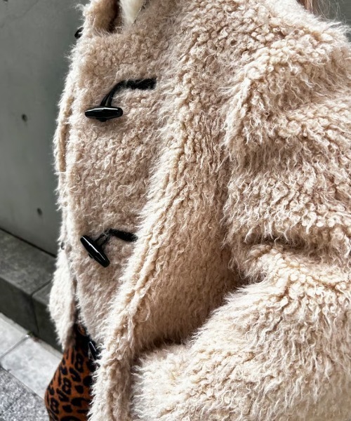 ダッフルコート コート ipugo ファーダッフルコート レディース_8