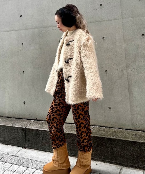 ダッフルコート コート ipugo ファーダッフルコート レディース_10