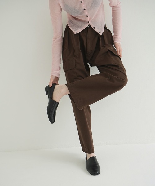 CLANE（クラネ） パンプス SIDE CUT STACKED HEEL FLAT SHOES