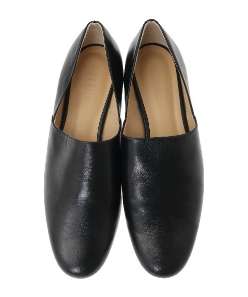 靴 CLANE SIDE CUT STACKED HEEL FLAT SHOES CLANE（クラネ） パンプス SIDE CUT STACKED HEEL FLAT SHOES