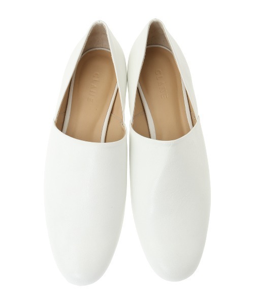 CLANE（クラネ） パンプス SIDE CUT STACKED HEEL FLAT SHOES