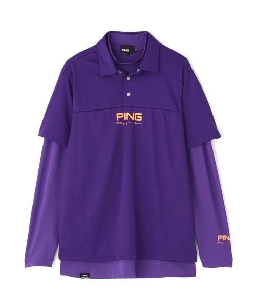 PING（ピン） uvカット ポロシャツ 「PING APPAREL」レイヤードツイン