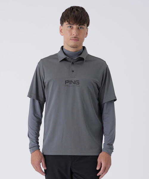 PING（ピン） uvカット ポロシャツ 「PING APPAREL」レイヤードツイン