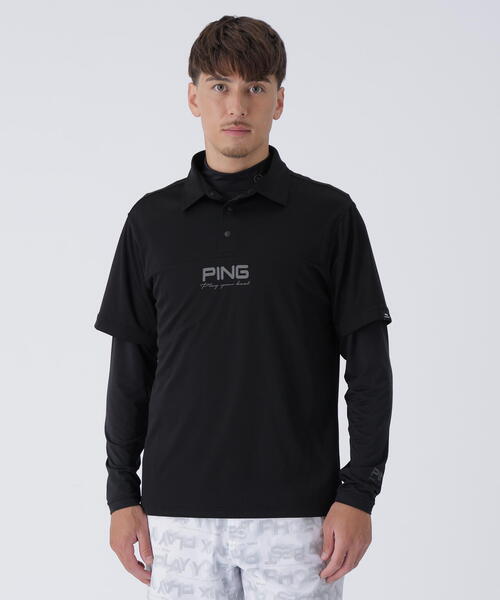 PING（ピン） uvカット ポロシャツ 「PING APPAREL」レイヤードツイン