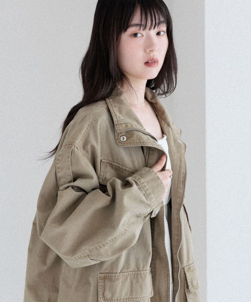 Heather（ヘザー） ブルゾン アウター カーゴポケットミドルブルゾン